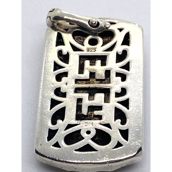 EFFY Sterling Silver Diamond Set Dog Tag Pendant 36 x 21.5MM  EFFY Sterling Silver Diamond Set Dog Tag Pendant 36 x 21.5MM